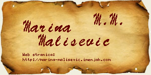 Marina Mališević vizit kartica